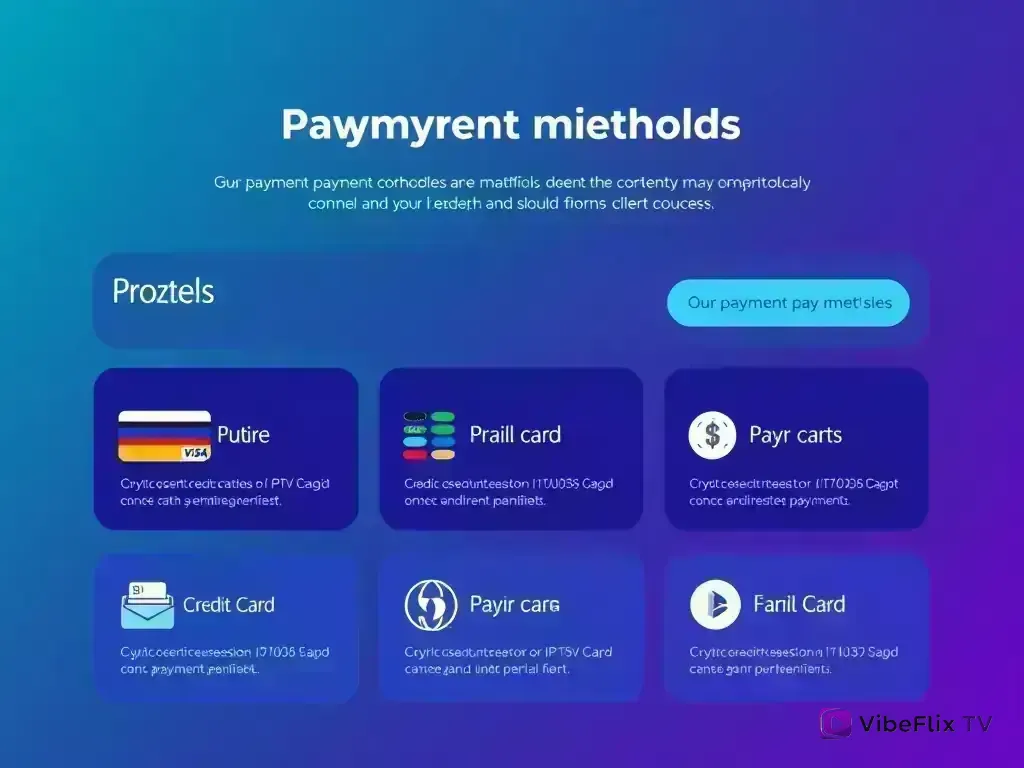 Overview of available payment methods for Vibeflix TV