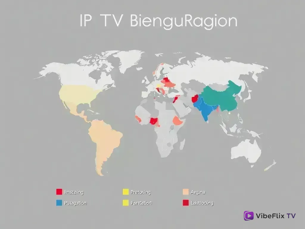 World map showing IPTV regulations by region